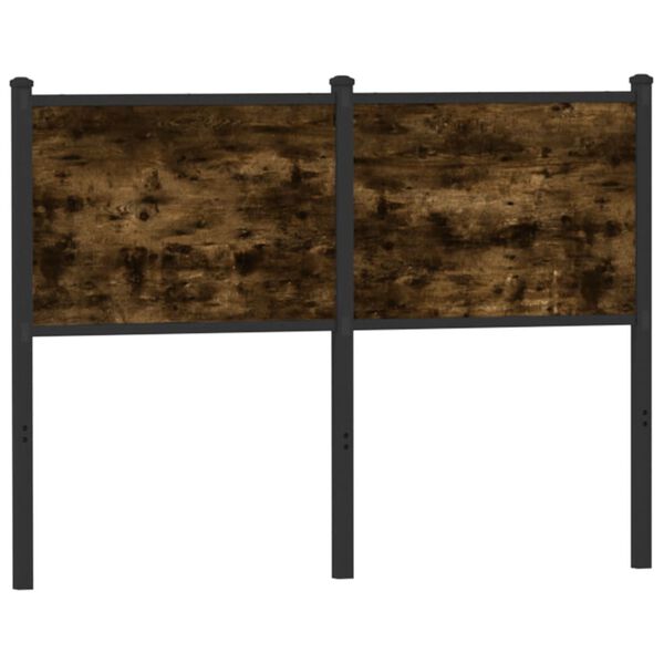 vidaXL galvgalis, ozolkoka krāsa, 120 cm, inženierijas koks, tērauds