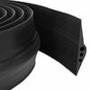 vidaXL Garāžas Grīdas Hermētiķis Melns 78 x 14 mm 1 m EPDM gumija