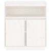 vidaXL kumode, balta, 70x34x80 cm, priedes masīvkoks