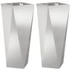 vidaXL Puķu kaste 2 pcs Sudraba 30 x 30 x 75 cm Nerūsējo&scaron;s tērauds