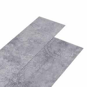 vidaXL Pa&scaron;līmējo&scaron;as PVC grīdas dēļi Betona pelēks 30,5 x 61 cm 28 gab.