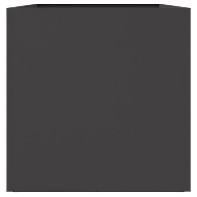 vidaXL puķu kaste, melna, 62x30x29 cm, auksti velmēts tērauds