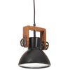 vidaXL griestu lampa, industriāls dizains, melna, 25 W, 19 cm, E27
