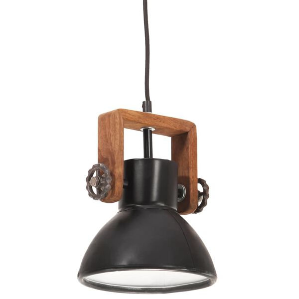 vidaXL griestu lampa, industriāls dizains, melna, 25 W, 19 cm, E27