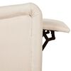vidaXL masāžas krēsls, atgāžams, krēmkrāsas audums