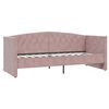 vidaXL dīvāngulta, USB, rozā samts, 90x200 cm