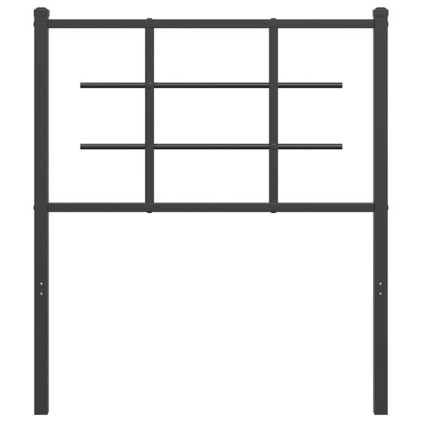 vidaXL gultas galvgalis, metāls, melns, 75 cm