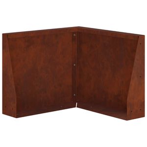 vidaXL Aizturo&scaron;ā siena 50 x 50 x 30 cm Novecināts tērauds Rūsa
