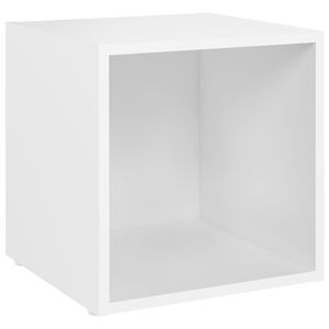 vidaXL TV plaukts, 37x35x37 cm, balts, inženierijas koks