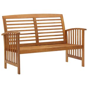 vidaXL dārza sols, 119 cm, akācijas masīvkoks