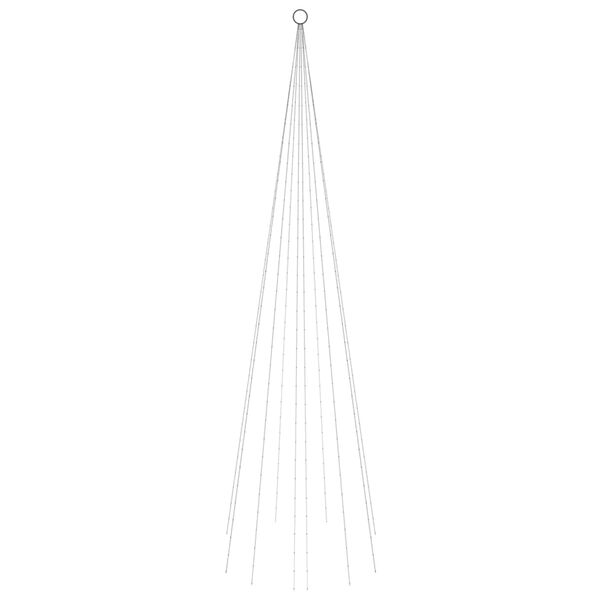 vidaXL Ziemassvētku egle karoga mastam, 310 zilas LED, 300 cm