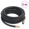 vidaXL hibrīda gaisa &scaron;ļūtene, melna, 0,6", 2 m, gumija un PVC