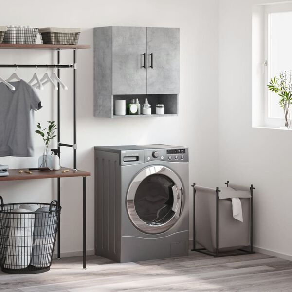 vidaXL sienas skapītis, betona pelēks, 60x31x70 cm, inženierijas koks