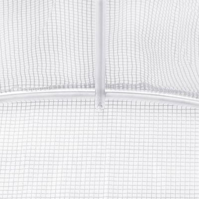 vidaXL siltumnīca ar tērauda rāmi, balta, 10 m² 5x2x2,3 m