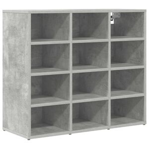 vidaXL Apavu skapis 77,5 x 30 x 67 cm Inženierijas koks Betona pelēks
