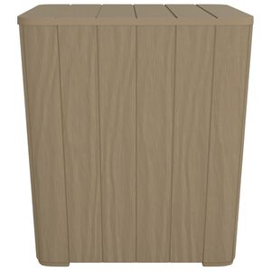 vidaXL dārza galds ar noņemamu vāku, gaiši brūns, polipropilēns