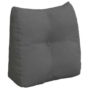 vidaXL Atpakaļ spilvens Tum&scaron;i pelēks 45 x 50 x 24 cm audums