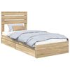 vidaXL Glabā&scaron;anas gulta Sonoma ozols 90 x 200 cm Inženierijas koks