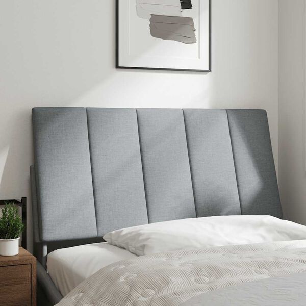 vidaXL galvgaļa spilvens, Hanko, gai&scaron;i pelēks, 100 cm, audums