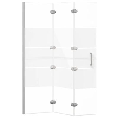 vidaXL salokāma dušas siena, ESG, 100x140 cm, balta