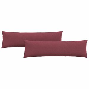 vidaXL Dīvāna spilveni 2 pcs Vīna sarkans 145 x 40 cm audums