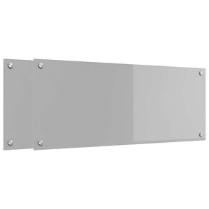 vidaXL Virtuves aizsargpanelis 2 pcs Gaiši pelēks 100 x 40 cm
