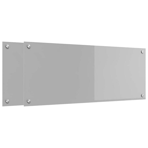 vidaXL Virtuves aizsargpanelis 2 pcs Gaiši pelēks 100 x 40 cm
