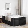 vidaXL Gultas rāmis ar matraci Melna 120 x 200 cm audums