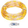 vidaXL LED lampiņu virtene, 40 m, 400 silti baltas LED, 8 funkcijas