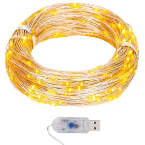 vidaXL LED lampiņu virtene, 40 m, 400 silti baltas LED, 8 funkcijas
