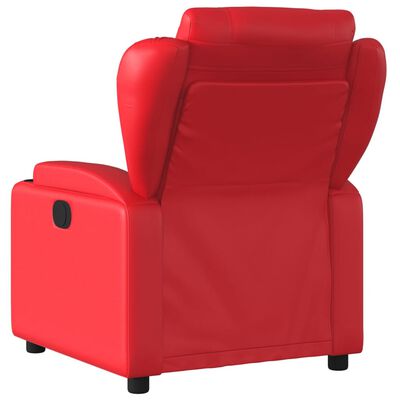 vidaXL elektrisks masāžas krēsls, atgāžams, sarkana mākslīgā āda