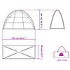 vidaXL mantu telts 9 plauktiem, pelēka, oranža, ūdensizturīga