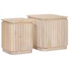 vidaXL Rokām darināts sānu galdiņu komplekts 2 pcs Balts