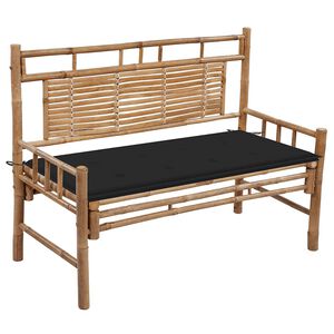 vidaXL dārza sols ar matraci, 120 cm, bambuss
