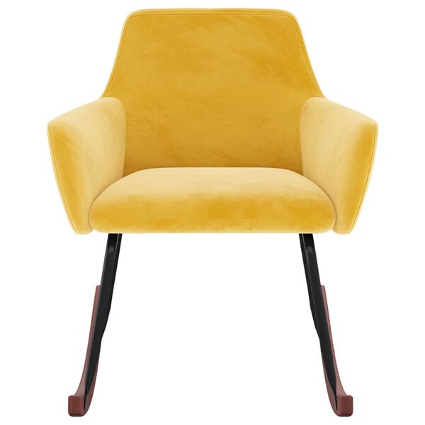 vidaXL šūpuļkrēsls, dzeltens samts