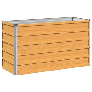 vidaXL Paaugstināta dārza gulta Dabiska 100 x 40 x 55 cm