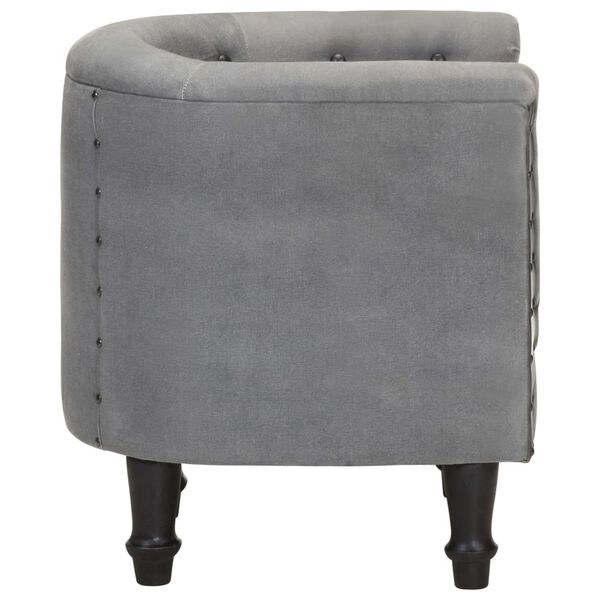 vidaXL atpūtas krēsls, melna dabīgā āda un mango masīvkoks