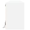 vidaXL TV sienas plaukts ar LED, balts, 180x31x45 cm