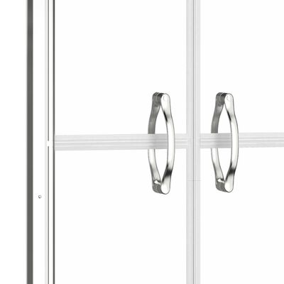 vidaXL dušas durvis, 86x190 cm, ESG, caurspīdīgas