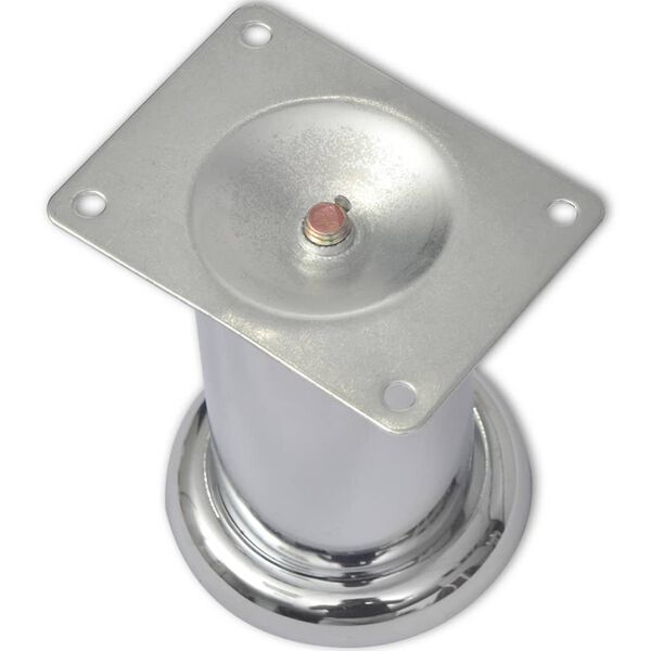 vidaXL dīvāna kājas, 8 gab., apaļas, hroms, 60 mm