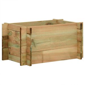 vidaXL Dārza paaugstināta dārzeņu gulta Zaļa 80 x 80 x 32 cm