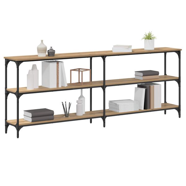 vidaXL Konsoles galds amatnieku ozola 200 x 29 x 75 cm