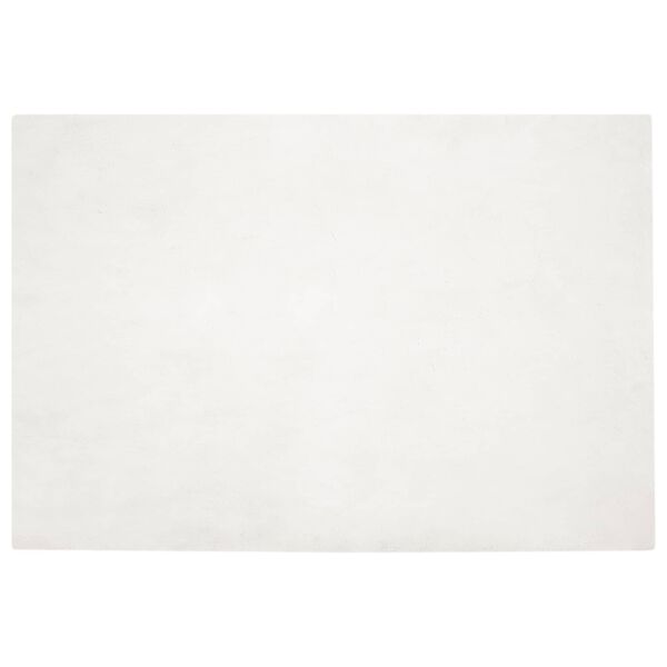 vidaXL Pret slīdējo&scaron;s vilnas kažoka paklājs Olite Krēmkrāsa Poliesters