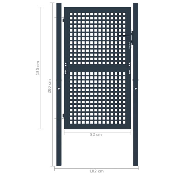 vidaXL žoga vārti, antracīta krāsā, 102x150 cm, tērauds