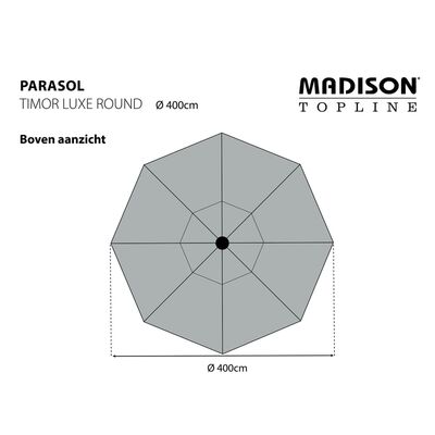 Madison saulessargs Timor Luxe, 400 cm, pelēkbrūns, PAC8P015