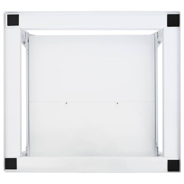 vidaXL veļasma&scaron;īnas statīvs ar izvelkamu plauktu, balts