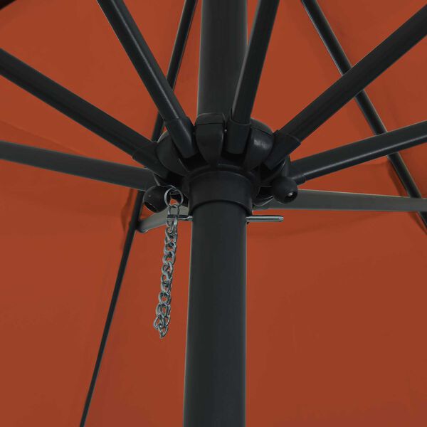 vidaXL Dārza parasols Sarkanbrūns 395 x 395 x 245 cm