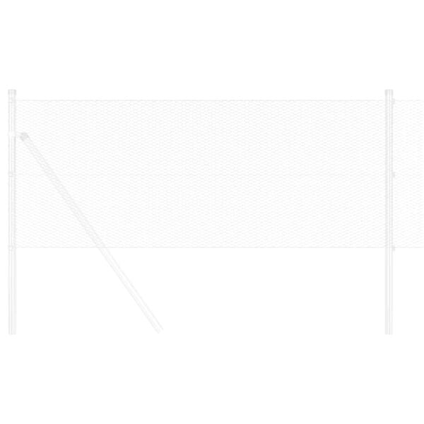 vidaXL Se&scaron;stūra žogs Sudraba 0,8 x 50 m Cinkots tērauds