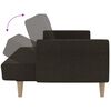 vidaXL 2-vietīga dīvāngulta, tum&scaron;i brūns audums