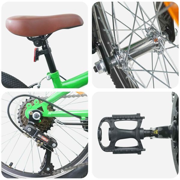 vidaXL Kids Mountain Bike 20 Collas 6-Speed iedots 5-8 gadu vecumam